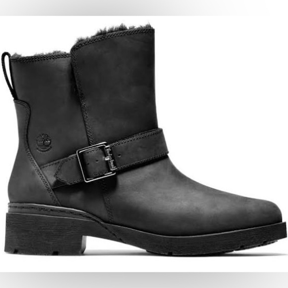 Timberland Woman's Graceyn Waterproof Biker Boots Black Style A2FXX Size 6